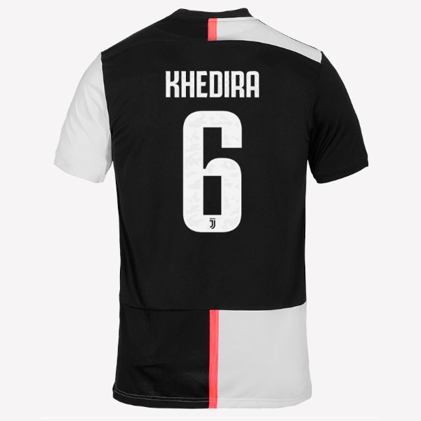 Camiseta Juventus NO.6 Khedira Primera equipo 2019-20 Blanco Negro